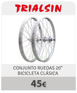 Comprar ruedas bicicleta clasica Trialsin 20 pulgadas