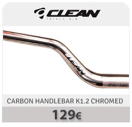 Buy Clean Trials Carbon Handlebar 107 mm Chromed