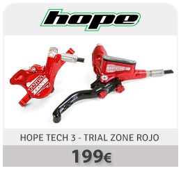 Comprar Freno Hope Tech 3 Trial Zone Rojo Delantero Trasero