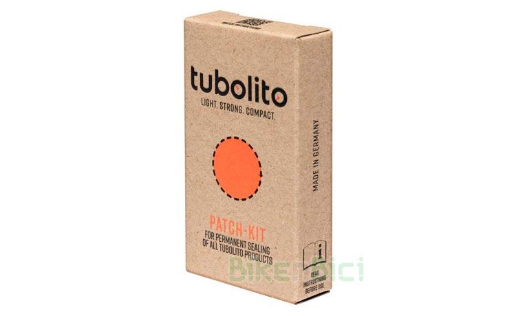 TUBOLITO FLAT REPAIR KIT - Tubolito inner tubes patch kit for any Tubolito product. Includes all necessary to repair your inner tube successfully. Seals punctures reliably. Kit content in product images.