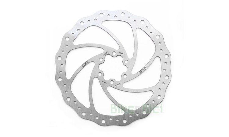 BRAKE ROTOR ELVEDES SX18 180mm - Disc brake SX18 from Elvedes holland brand. High quality stainless steel. 180mm of diameter. 1,8mm width. For front and rear brake. International ISO 6 screws fastening on hub (ISO). Includes bolts to fix on the hub. 158 grams of weight.