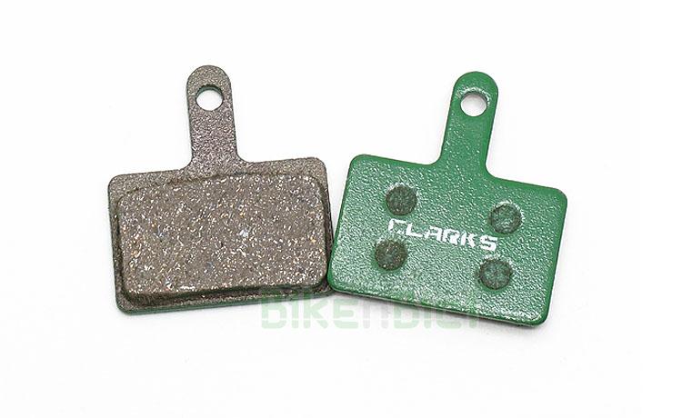 BRAKE PADS CLARKS SHIMANO / TEKTRO ORGANIC - Organic Clarks brand brake pads for some models of different brake brands. Compatible with some models of Shimano, Tektro and Clarks brands (consult compatibility table in the description of the product). Organic material.